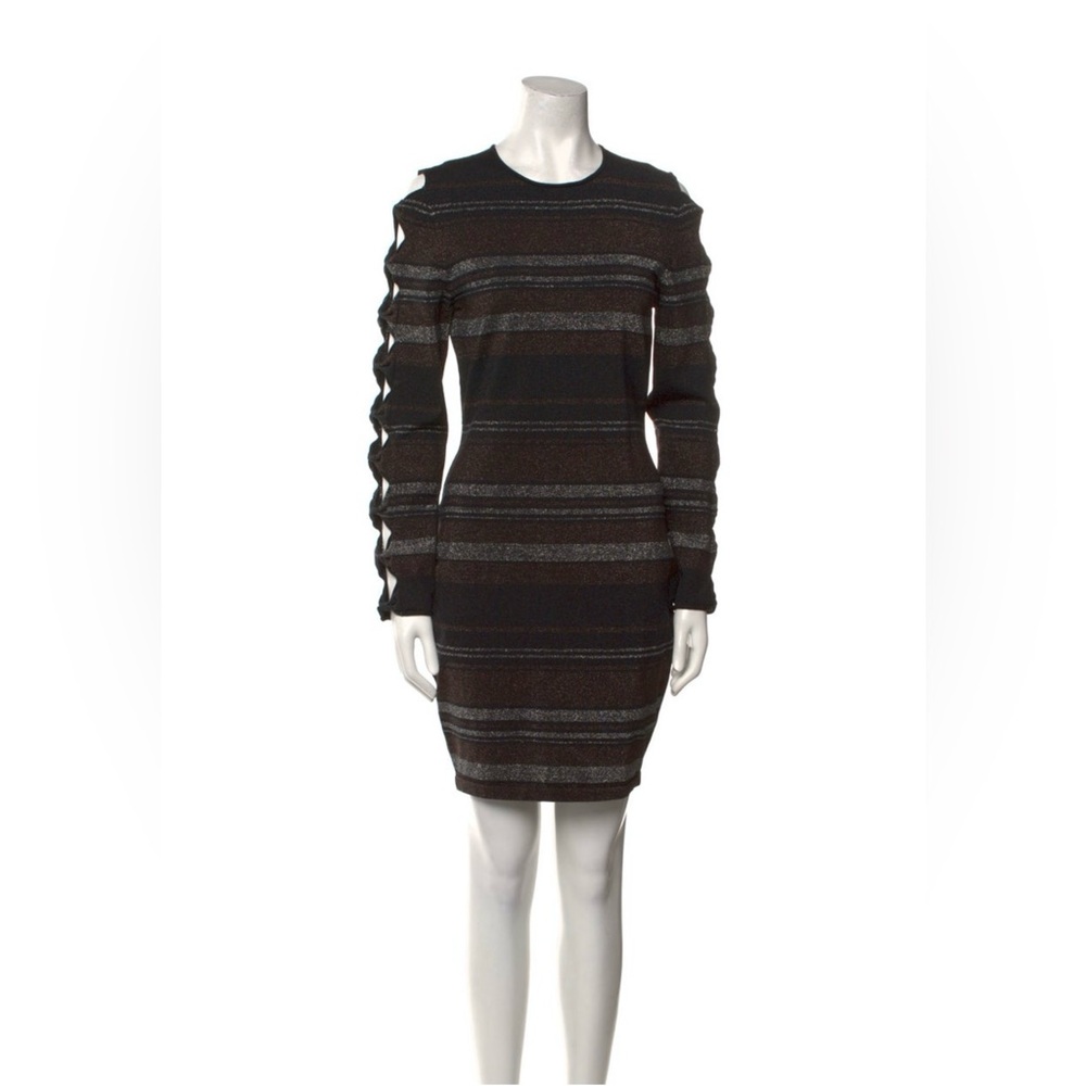 Ted Baker Metallic Striped Cocktail Dress EUC